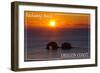 Rockaway Beach, Oregon - Rockaway Beach Sunset-Lantern Press-Framed Art Print