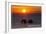 Rockaway Beach, Oregon - Rockaway Beach Sunset-Lantern Press-Framed Art Print