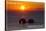Rockaway Beach, Oregon - Rockaway Beach Sunset-Lantern Press-Stretched Canvas