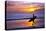 Rockaway Beach, Oregon - Surfer and Sunset-Lantern Press-Stretched Canvas