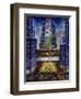 Rockefeller Center 2 Blue-Bill Bell-Framed Giclee Print