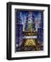 Rockefeller Center 2 Blue-Bill Bell-Framed Giclee Print