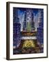 Rockefeller Center 2 Blue-Bill Bell-Framed Giclee Print