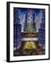 Rockefeller Center 2 Blue-Bill Bell-Framed Giclee Print