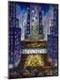 Rockefeller Center 2 Blue-Bill Bell-Mounted Giclee Print