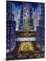 Rockefeller Center 2 Blue-Bill Bell-Mounted Giclee Print
