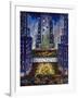 Rockefeller Center 2 Blue-Bill Bell-Framed Giclee Print