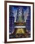 Rockefeller Center 2 Blue-Bill Bell-Framed Giclee Print