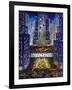 Rockefeller Center 2 Blue-Bill Bell-Framed Giclee Print