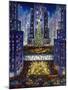 Rockefeller Center 2 Blue-Bill Bell-Mounted Giclee Print