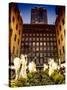 Rockefeller Center and 5th Ave Views with Christmas Decoration at Nightfall-Philippe Hugonnard-Stretched Canvas