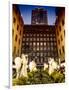 Rockefeller Center and 5th Ave Views with Christmas Decoration at Nightfall-Philippe Hugonnard-Framed Photographic Print