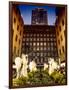 Rockefeller Center and 5th Ave Views with Christmas Decoration at Nightfall-Philippe Hugonnard-Framed Photographic Print