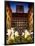 Rockefeller Center and 5th Ave Views with Christmas Decoration at Nightfall-Philippe Hugonnard-Framed Photographic Print