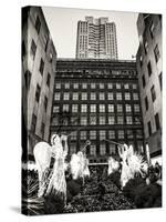 Rockefeller Center and 5th Ave Views with Christmas Decoration at Nightfall-Philippe Hugonnard-Stretched Canvas