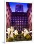 Rockefeller Center and 5th Ave Views with Christmas Decoration at Nightfall-Philippe Hugonnard-Framed Photographic Print