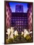 Rockefeller Center and 5th Ave Views with Christmas Decoration at Nightfall-Philippe Hugonnard-Framed Photographic Print