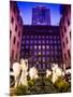 Rockefeller Center and 5th Ave Views with Christmas Decoration at Nightfall-Philippe Hugonnard-Mounted Photographic Print