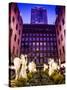 Rockefeller Center and 5th Ave Views with Christmas Decoration at Nightfall-Philippe Hugonnard-Stretched Canvas