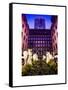 Rockefeller Center and 5th Ave Views with Christmas Decoration at Nightfall-Philippe Hugonnard-Framed Stretched Canvas