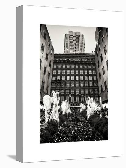 Rockefeller Center and 5th Ave Views with Christmas Decoration at Nightfall-Philippe Hugonnard-Stretched Canvas