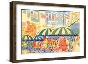 Rockefeller Center Cafe-null-Framed Premium Giclee Print