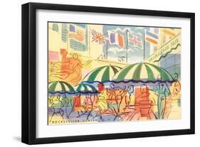 Rockefeller Center Cafe-null-Framed Art Print