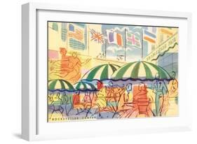 Rockefeller Center Cafe-null-Framed Art Print