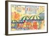 Rockefeller Center Cafe-null-Framed Art Print