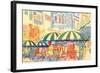 Rockefeller Center Cafe-null-Framed Art Print