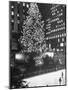 Rockefeller Center Christmas Tree at Night-Alfred Eisenstaedt-Mounted Premium Photographic Print