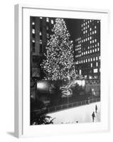 Rockefeller Center Christmas Tree at Night-Alfred Eisenstaedt-Framed Photographic Print