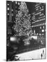 Rockefeller Center Christmas Tree at Night-Alfred Eisenstaedt-Mounted Photographic Print