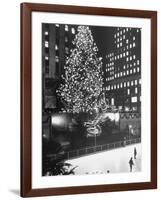 Rockefeller Center Christmas Tree at Night-Alfred Eisenstaedt-Framed Photographic Print