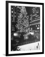 Rockefeller Center Christmas Tree at Night-Alfred Eisenstaedt-Framed Photographic Print