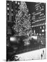 Rockefeller Center Christmas Tree at Night-Alfred Eisenstaedt-Mounted Photographic Print