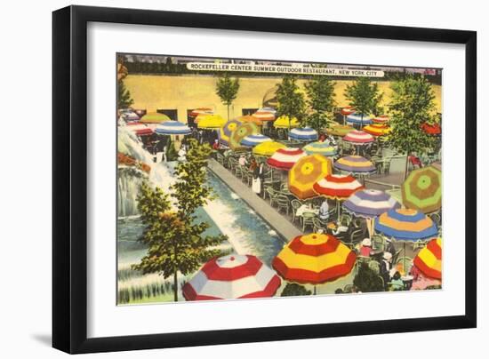 Rockefeller Center Plaza, New York City-null-Framed Art Print