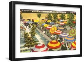 Rockefeller Center Plaza, New York City-null-Framed Art Print