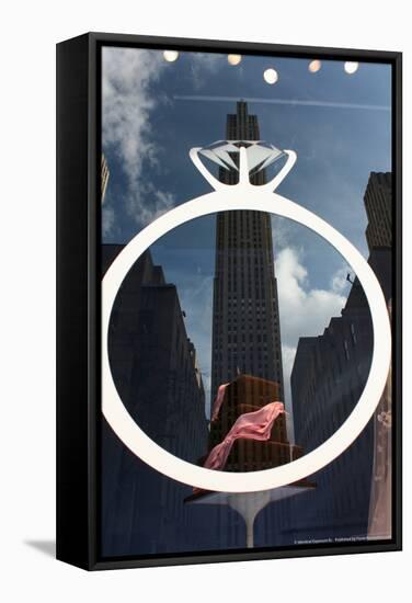 Rockefeller Center Reflection-null-Framed Stretched Canvas