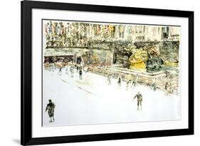 Rockefeller Center, Skaters-Anthony Butera-Framed Giclee Print