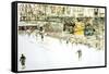 Rockefeller Center, Skaters-Anthony Butera-Framed Stretched Canvas