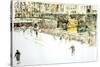 Rockefeller Center, Skaters-Anthony Butera-Stretched Canvas
