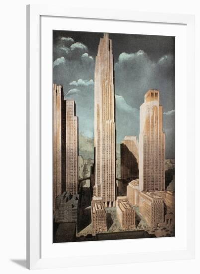 Rockefeller Center-null-Framed Premium Giclee Print