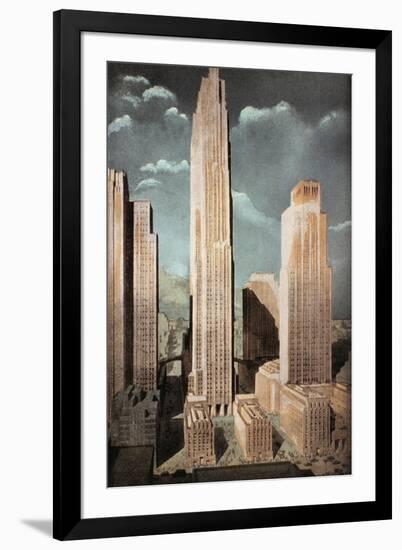 Rockefeller Center-null-Framed Premium Giclee Print