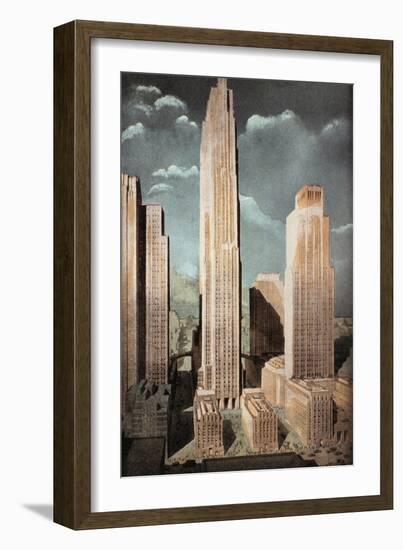 Rockefeller Center-null-Framed Giclee Print