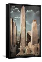 Rockefeller Center-null-Framed Stretched Canvas