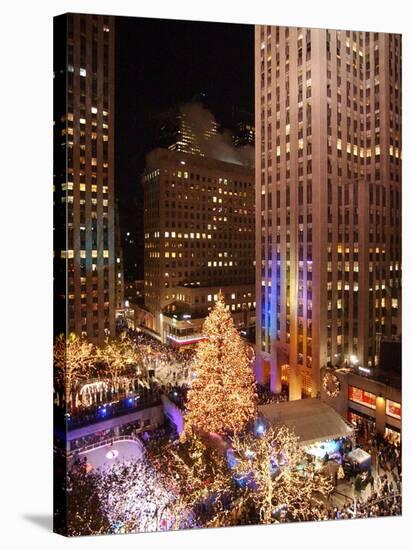 Rockefeller Tree Lighting-Frank Franklin II-Stretched Canvas