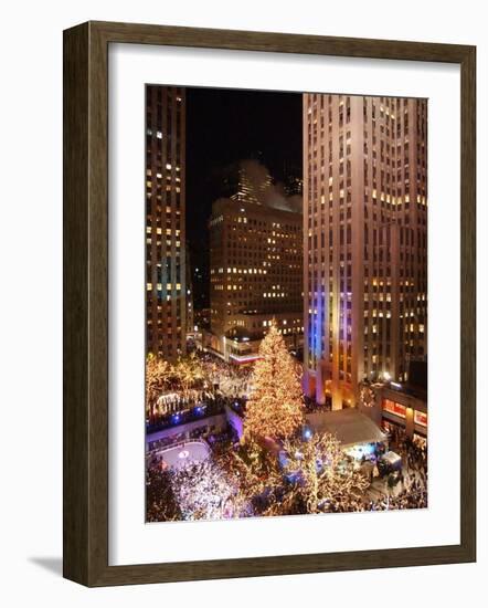 Rockefeller Tree Lighting-Frank Franklin II-Framed Photographic Print