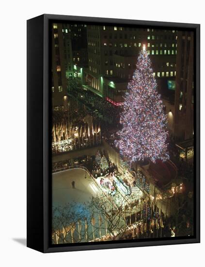 Rockefeller Tree-Mark Lennihan-Framed Stretched Canvas