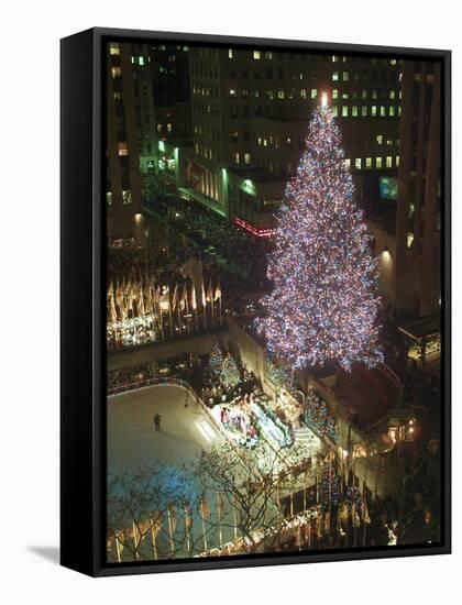 Rockefeller Tree-Mark Lennihan-Framed Stretched Canvas